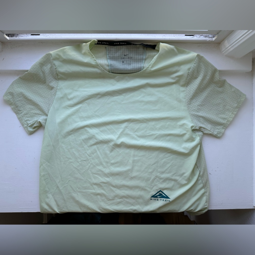 Nike DN4482-303 Men Dri-Fit Rise 365 Trail Running Top Tee Shirt Lime Ice XL